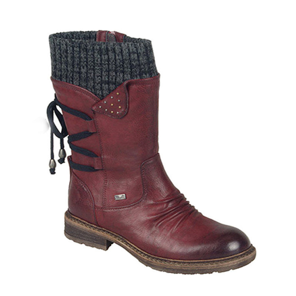 Betterthy Women's Waterproof Mid Calf Zipper Boots
