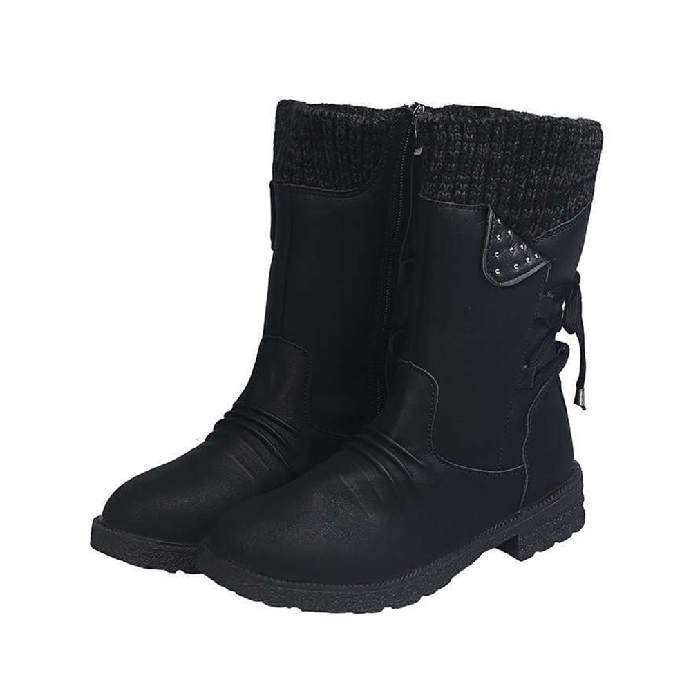 Betterthy Women's Waterproof Mid Calf Zipper Boots