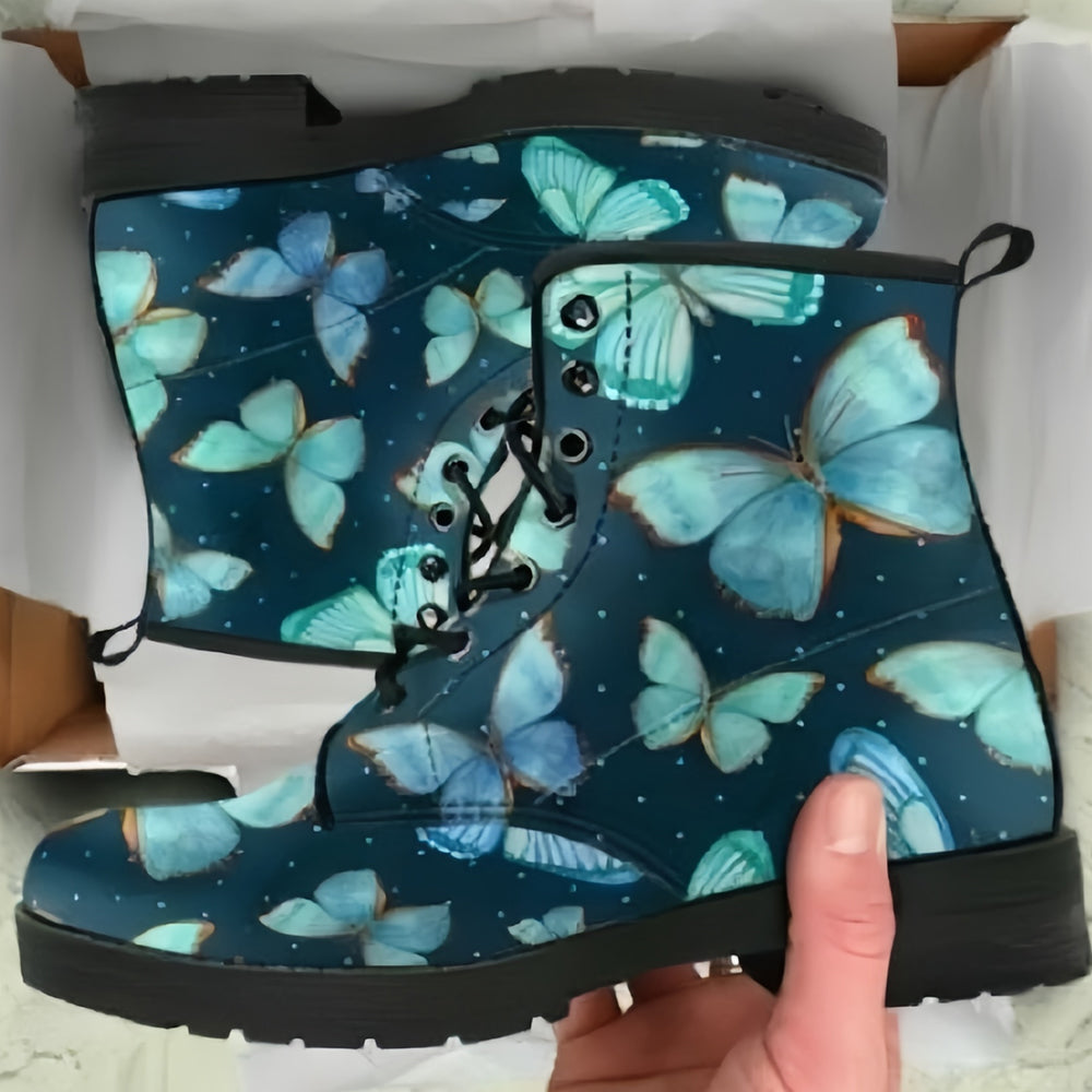 Betterthy Printing Retrol Style Skull Martin Boots for Men and Women