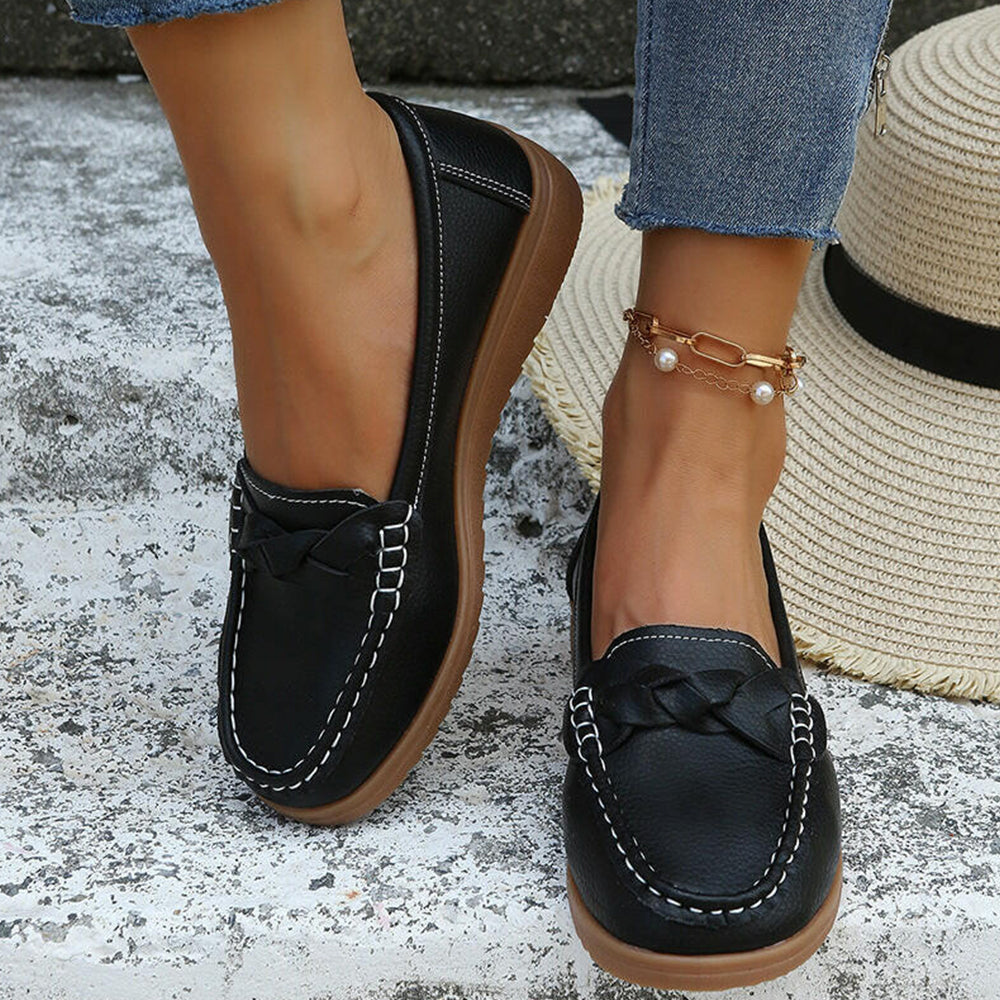 Betterthy Women Flats Shoes Weave Design Soft Shoes