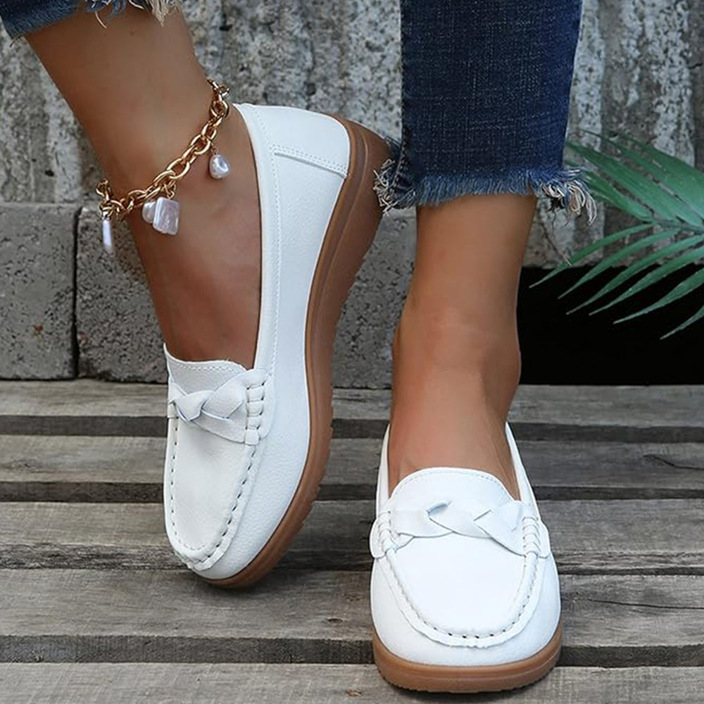 Betterthy Women Flats Shoes Weave Design Soft Shoes