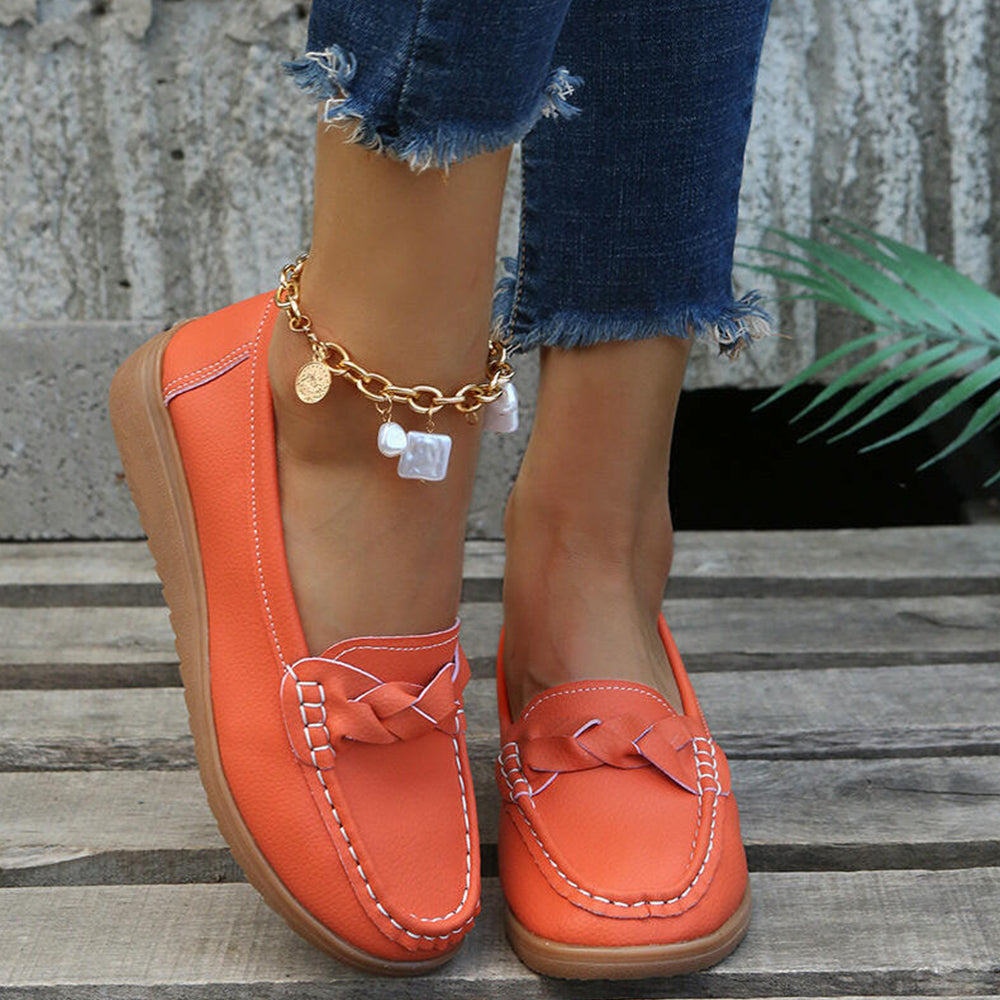 Betterthy Women Flats Shoes Weave Design Soft Shoes