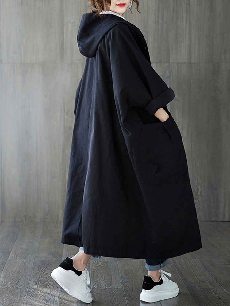 One Size Fits All Oversized Waterproof Windbreaker Jacket