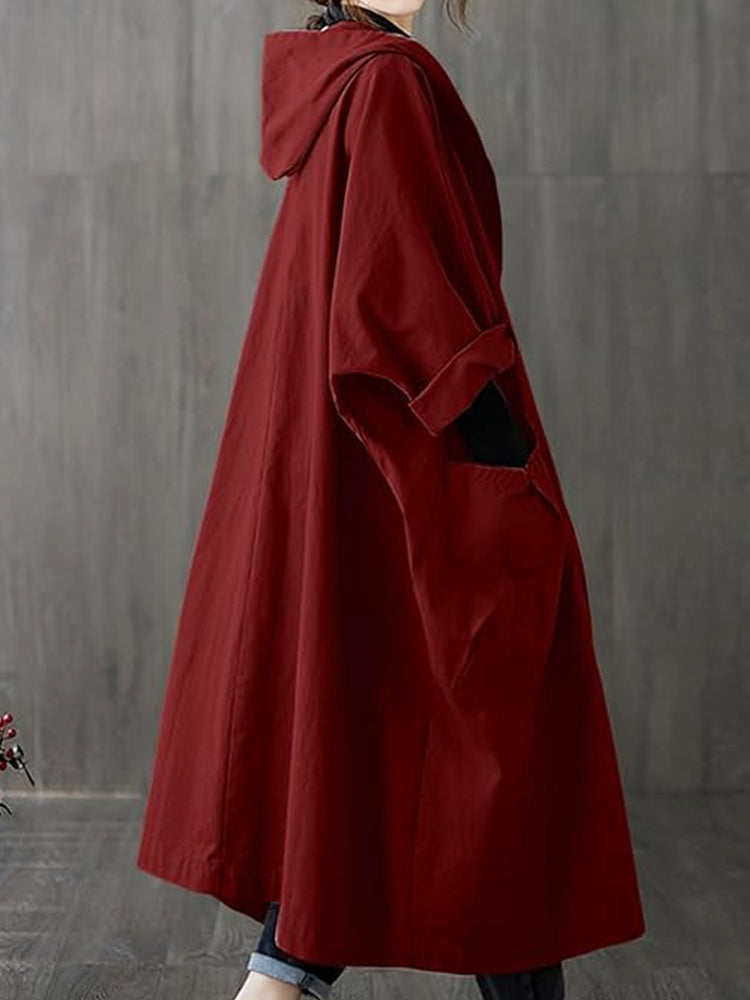 One Size Fits All Oversized Waterproof Windbreaker Jacket