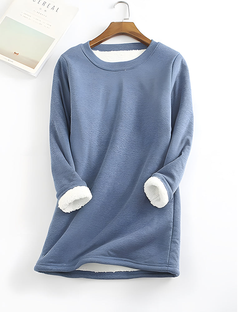 Betterthy ❄Get Ready for the Cold Season❄Women‘s NEW Casual Cotton Round Neck Solid Sweatshirt (S-5XL)🙋‍♀️